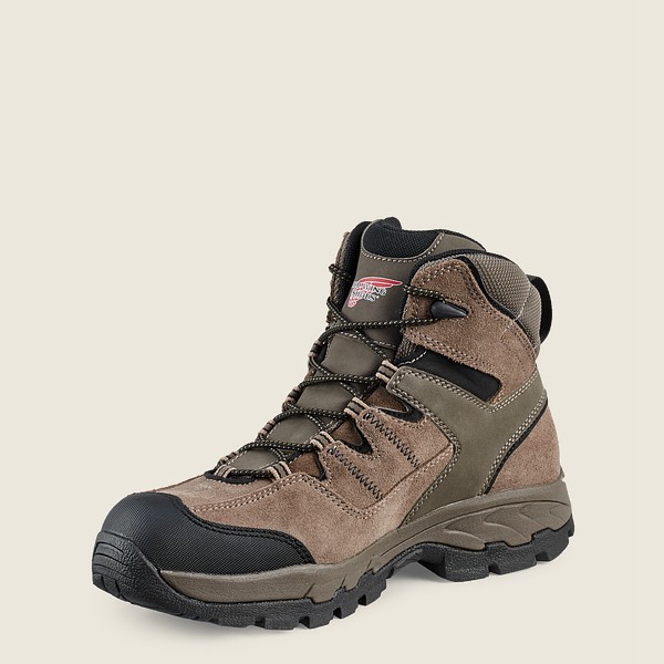 Red Wing Hiking Boots Truhiker - 6-inch Waterproof Safety Toe - Grey Brown - Mens XTU130796